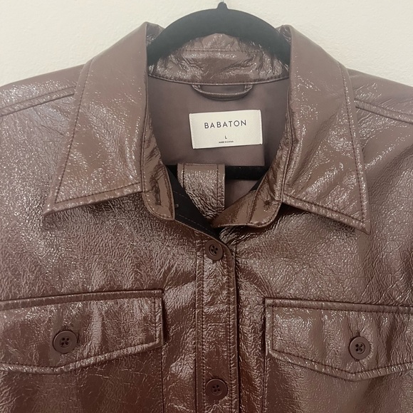 Aritzia Babaton Ava Vegan Leather Belted Shirt
Jacket Coffee Bean Brown - Picture 4 of 6